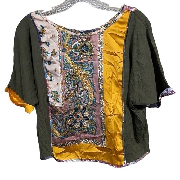 𝅺anthropologie Sz XS Tiny Scarf Tshirt - Picture 3 of 6